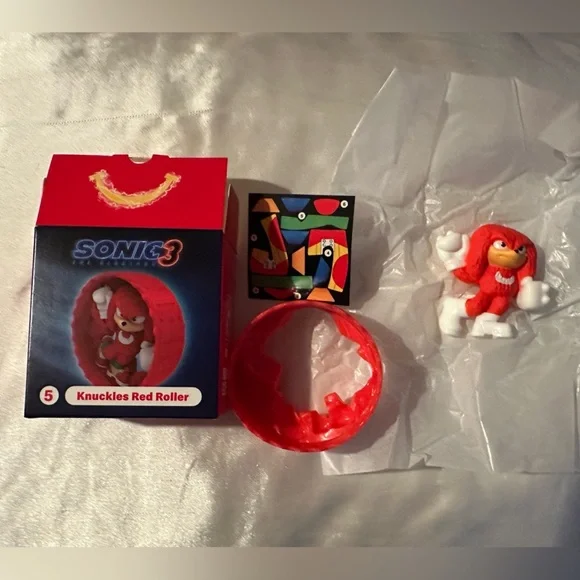 2024 McDONALD'S HAPPY MEAL Sonic The Hedgehog 3 - Knuckles Red Roller Toy #5 - Picture 2 of 8